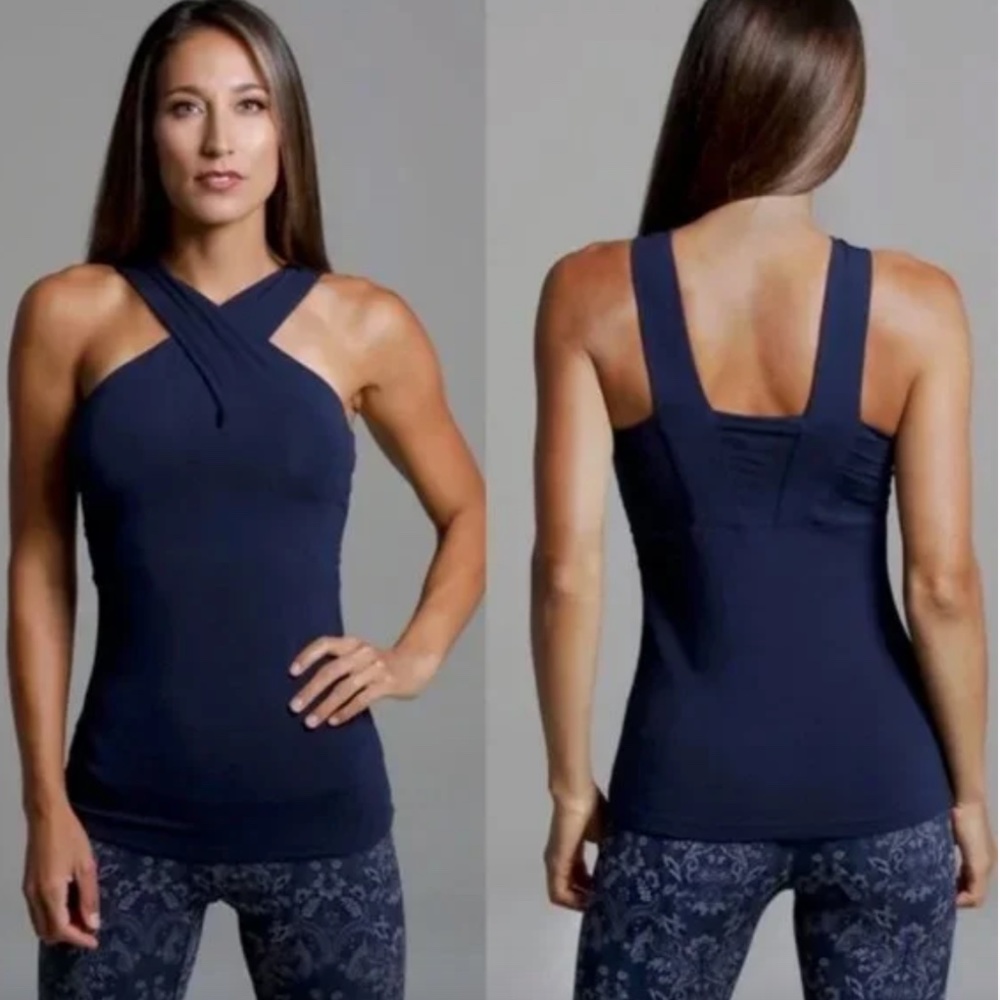 Kira Grace halter top navy